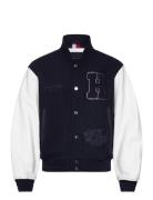 Tommy Hilfiger Leather Varsity Jacket Svart