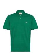 GANT Texture Stripe Polo Grön