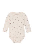 Minymo Body Ls Aop Rib Vit