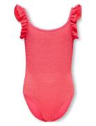 Kids Only Kmgwave Structure Swimsuit Acc Röd