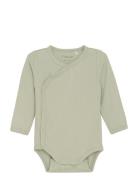 Fixoni Wrap Body Ls Rib Grön