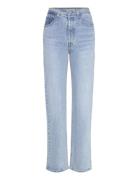 Levi's® Ribcage Full Length Light Indigo - Worn In Blå