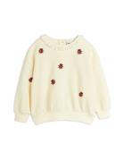 Mini Rodini Ladybugs Emb Lace Sweatshirt Beige