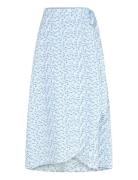A-View Peony Wrap Skirt Blå