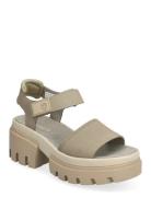 Timberland Everleigh Backstrap Sandal Light Taupe Nubuck Khaki Green