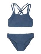 Color Kids Bikini W. Structure Blå