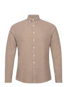 Lindbergh Linen/Cotton Shirt L/S Beige