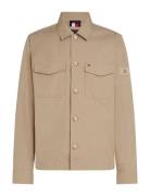 Tommy Hilfiger Cotton Nylon Shirt Jacket Beige