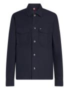 Tommy Hilfiger Cotton Nylon Shirt Jacket Marinblå