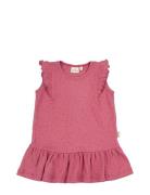 Petit Piao Dress L/S Modal Frill Dot Rosa