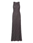 Hope Seaside Dress Plum Grey Jacquard Grå