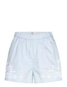 Scotch & Soda Placed Broderie High-Rise Shorts Blå