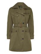 Lauren Ralph Lauren Belted Cotton Twill Trench Coat Brun