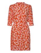 GANT Reg Floral Print Ss Shirt Dress Röd