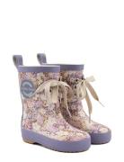 Mikk-line Printed Wellies W Lace Lila