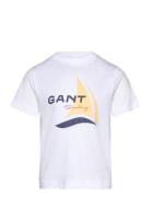 GANT Gant Sailing Graphic T-Shirt Vit
