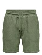 ONLY & SONS Onsbertil Waffle Shorts Grön
