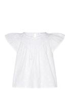 Mango Embroidered Cotton Blouse Vit