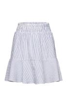 GANT Striped Seersucker Smocked Skirt Blå