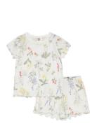 Lindex Pyjama Tee Shorts Strawberry Vit