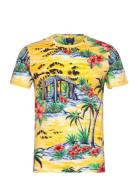 Polo Ralph Lauren Custom Slim Beach-Print Jersey T-Shirt Gul