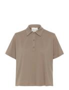 My Essential Wardrobe Abbymw Polo Tee Brun