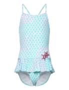 Lindex Swimsuit With Straps And Floun Multi/patterned
