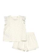 Mango Floral Cotton Pyjamas Vit