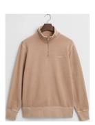 GANT Sunfaded Half Zip Sweat Beige
