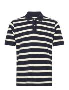 GANT Striped Polo Marinblå