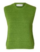 Selected Femme Slfalma Sl Knit Vest Grön