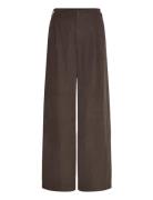 Mango Straight-Fit Lyocell Trousers With Pleats Brun