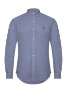 Polo Ralph Lauren Slim Fit Garment-Dyed Oxford Shirt Blå