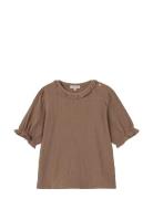 Fliink Blooming Ss Blouse Brun