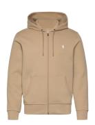 Polo Ralph Lauren Double-Knit Full-Zip Hoodie Beige