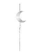 Jane Koenig Half Moon Earring With Pearl Chain Silver