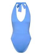 Casall Resort Halterneck Swimsuit Blå