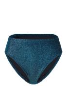 Lindex Brief Bikini High Hanna Lurex Blå