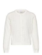Lindex Cardigan Drop Needle Knit Vit
