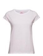 Mads Nørgaard Organic Jersey Stripe Teasy Tee Fav Rosa