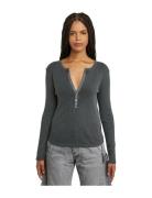 G-Star RAW Deep V Slim L\S Wmn Grå