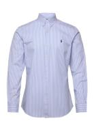 Polo Ralph Lauren Slim Fit Striped Stretch Poplin Shirt Blå
