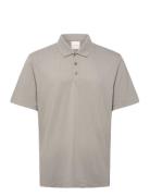 Calvin Klein Ss Stripe Strech Jacquard Polo Beige