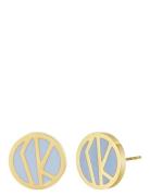 Bud To Rose Rose Enamel Earring Blå