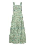 By Ti Mo Cotton Party Strap Dress Grön