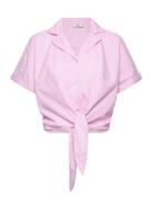 JDY Jdymio S/S Knot Shirt Wvn Dia Rosa