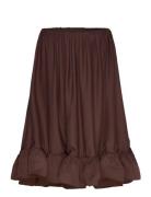 Malina Mikala Strapless Ruffled Mini Dress Brun