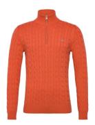 GANT Cotton Cable Half Zip Orange