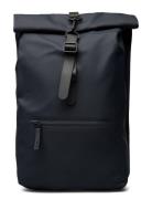 Rains Rolltop Rucksack W3 Marinblå