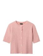 LMTD Nlfkave Ss Short S Knit Cardigan Rosa